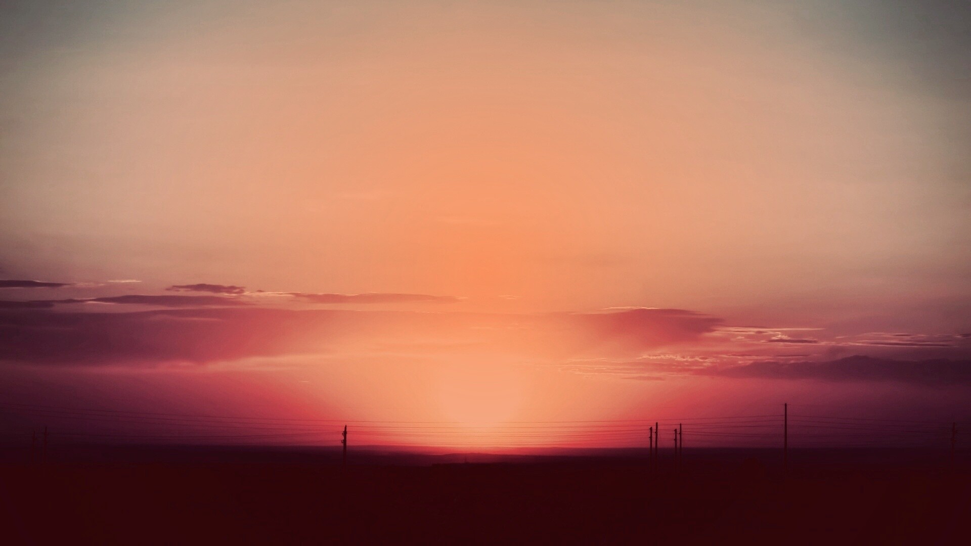 Сказочный закат обои