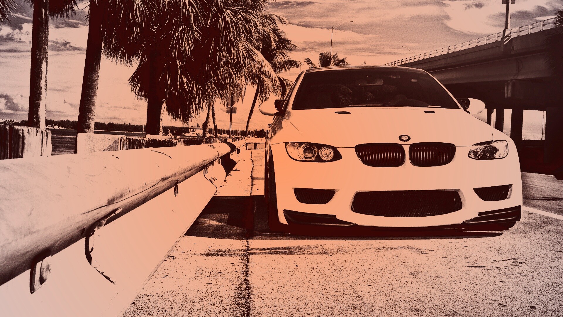 BMW в тропиках обои