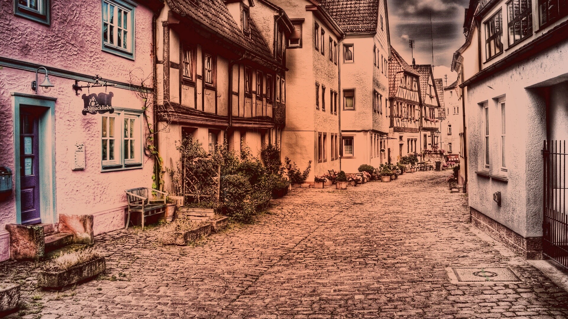 Старый городок обои