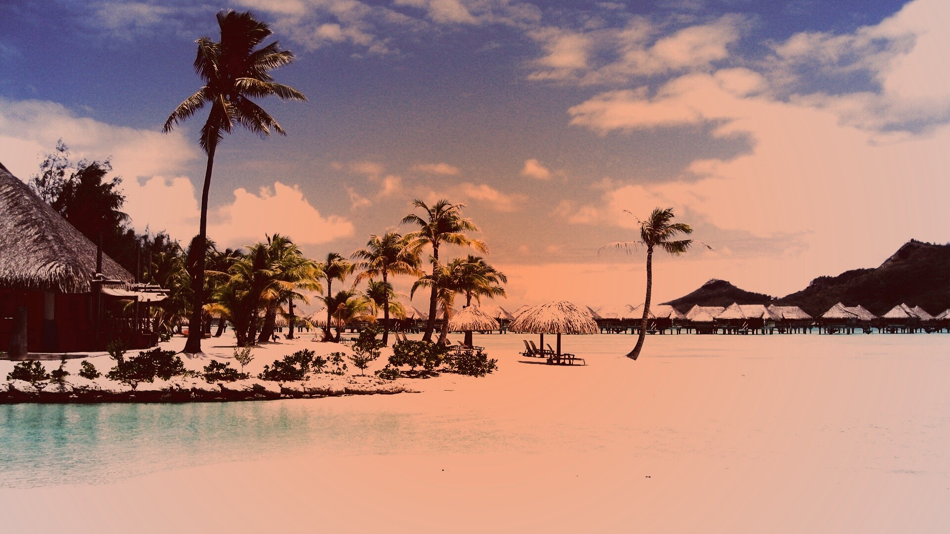 Побережье Бора-бора обои