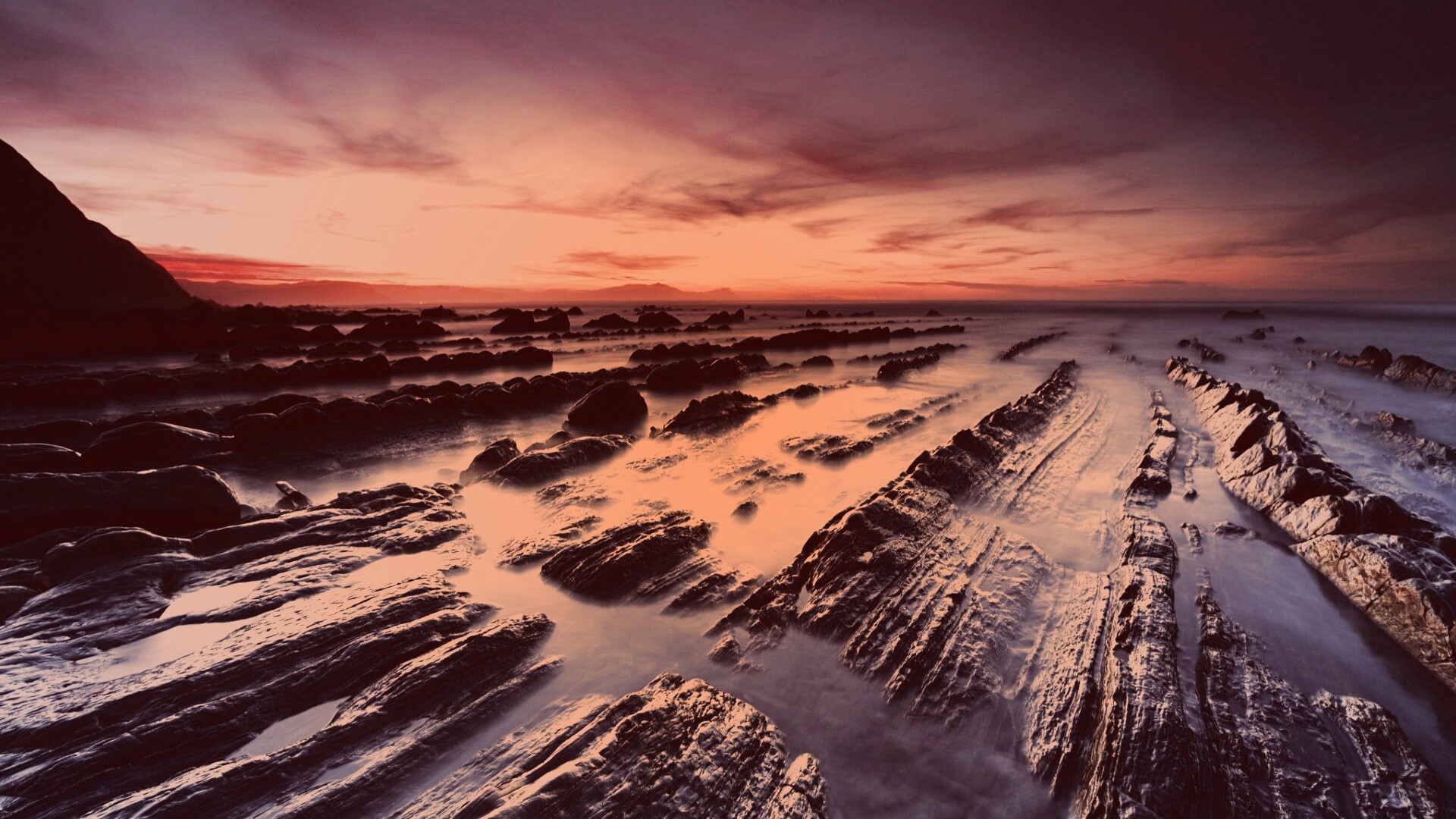 Рифы в тумане обои