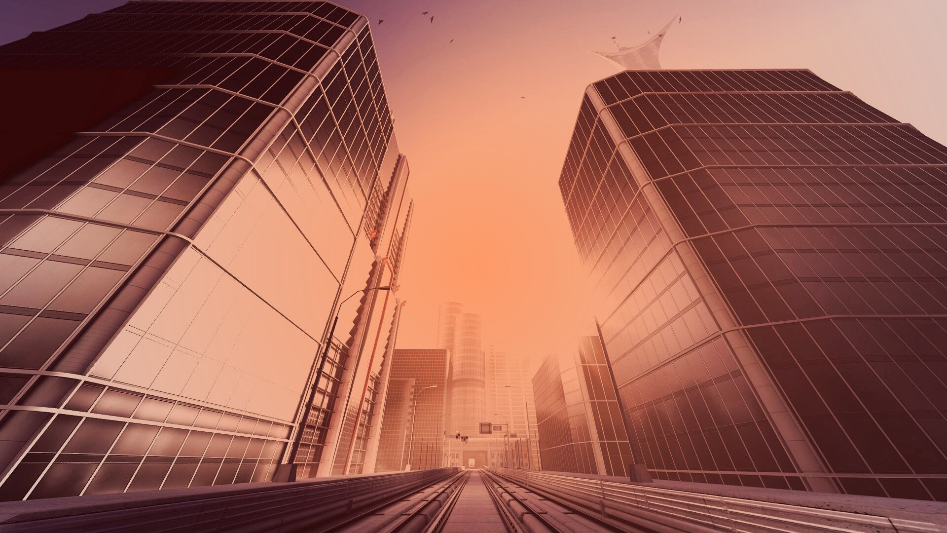 Улица из Mirrors Edge обои