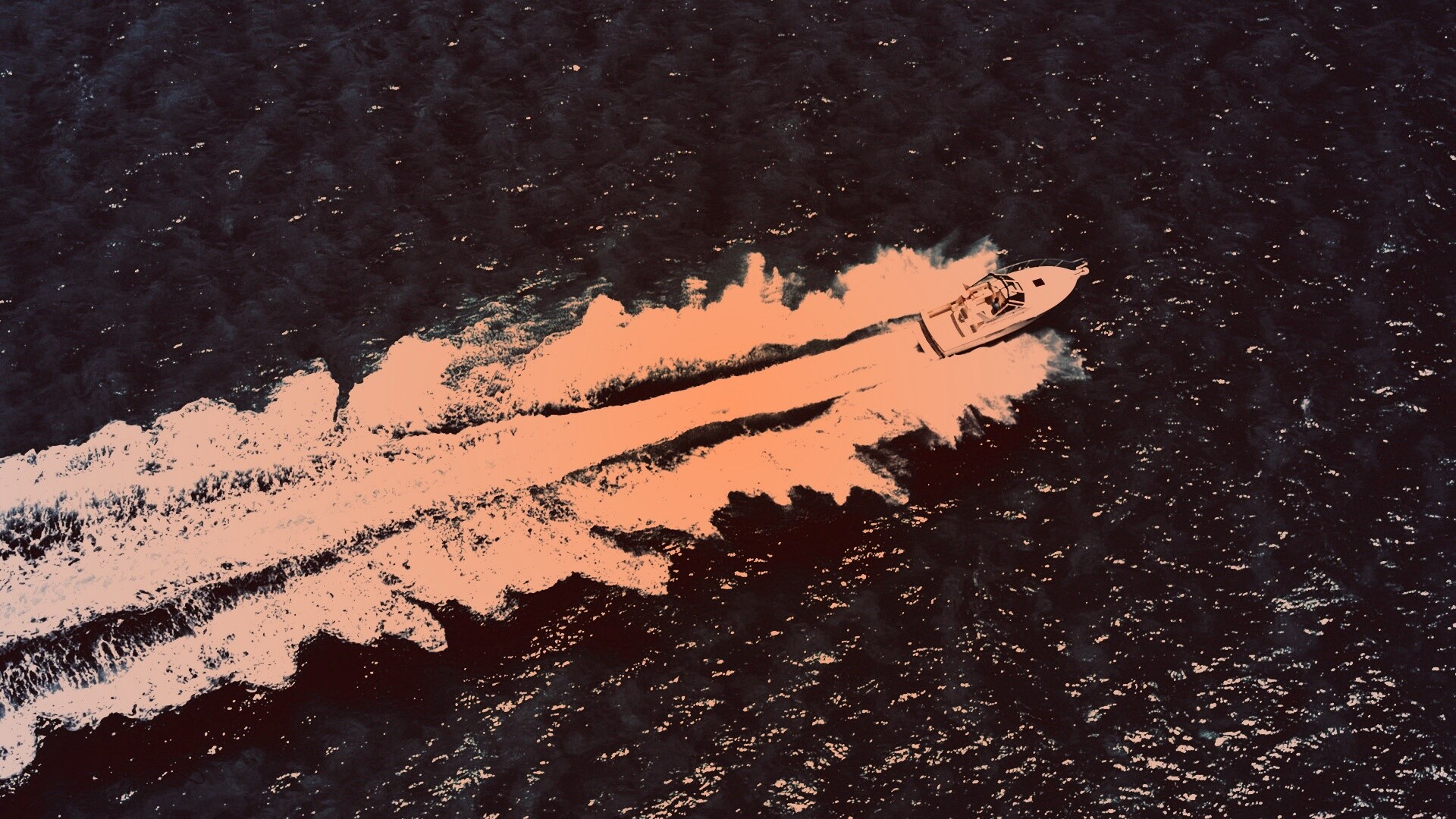 Вид на катер обои