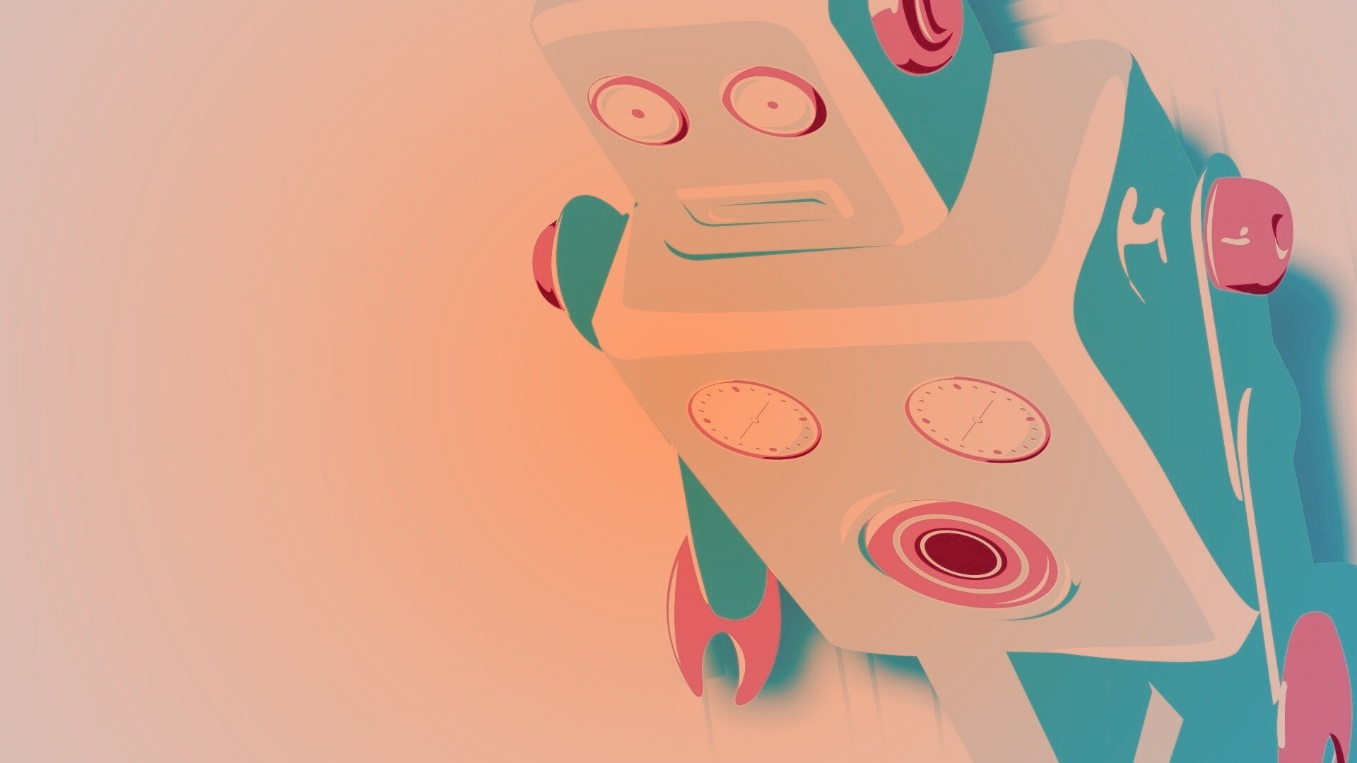 Векторный робот обои