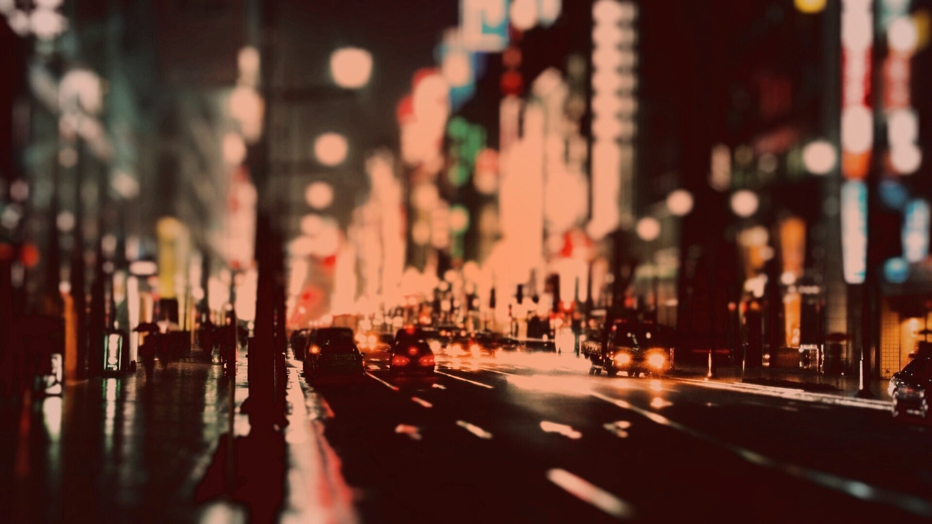 Игрушечный город огней обои