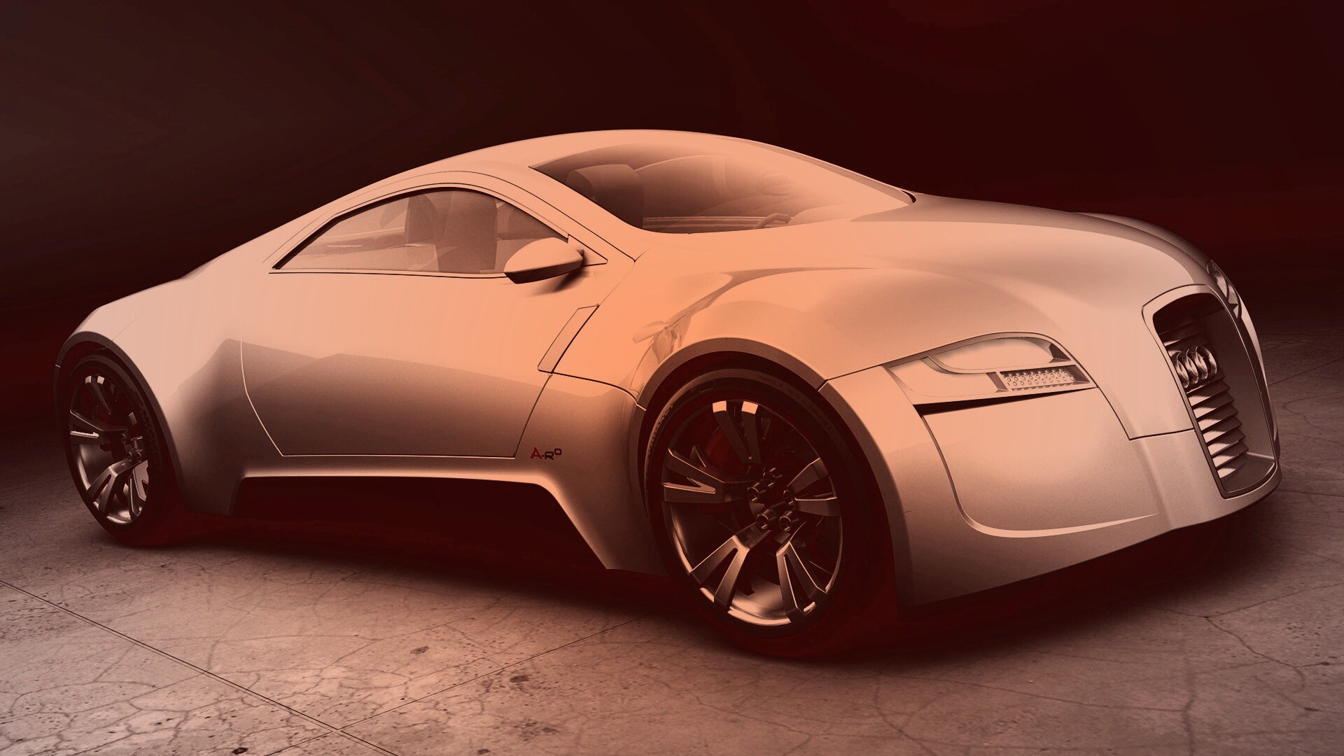 Серебристый концепт ауди обои