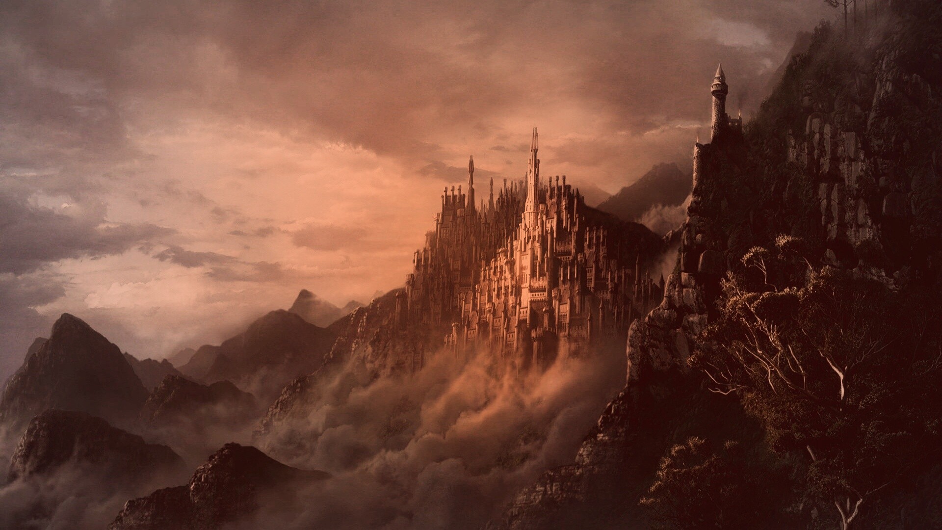 Сказочный город обои