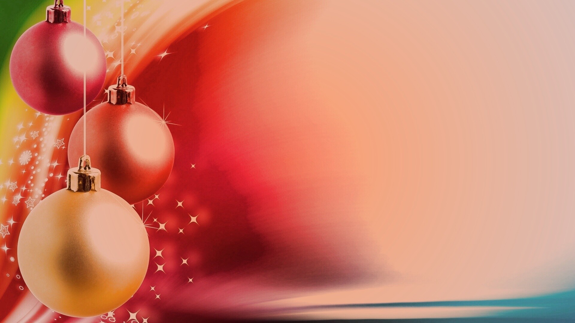 Яркие новогодние игрушки обои
