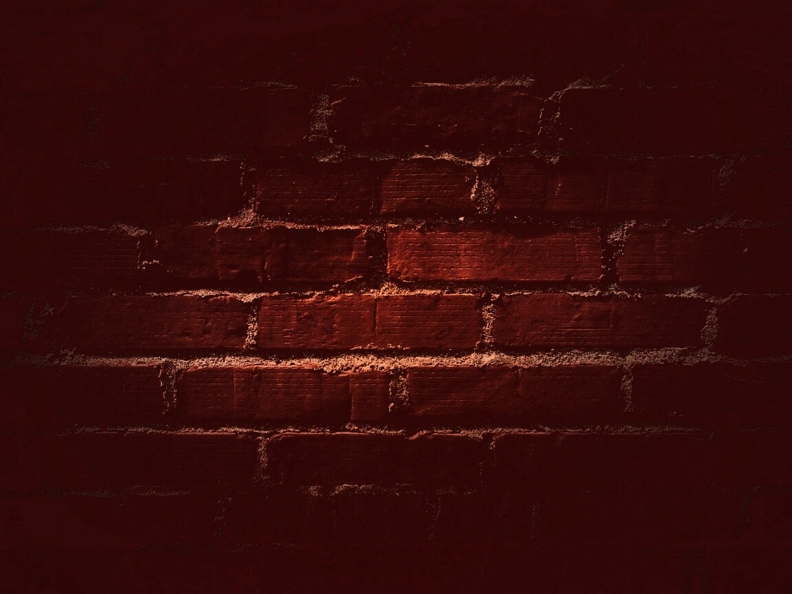 Затемненная кирпичная стена обои
