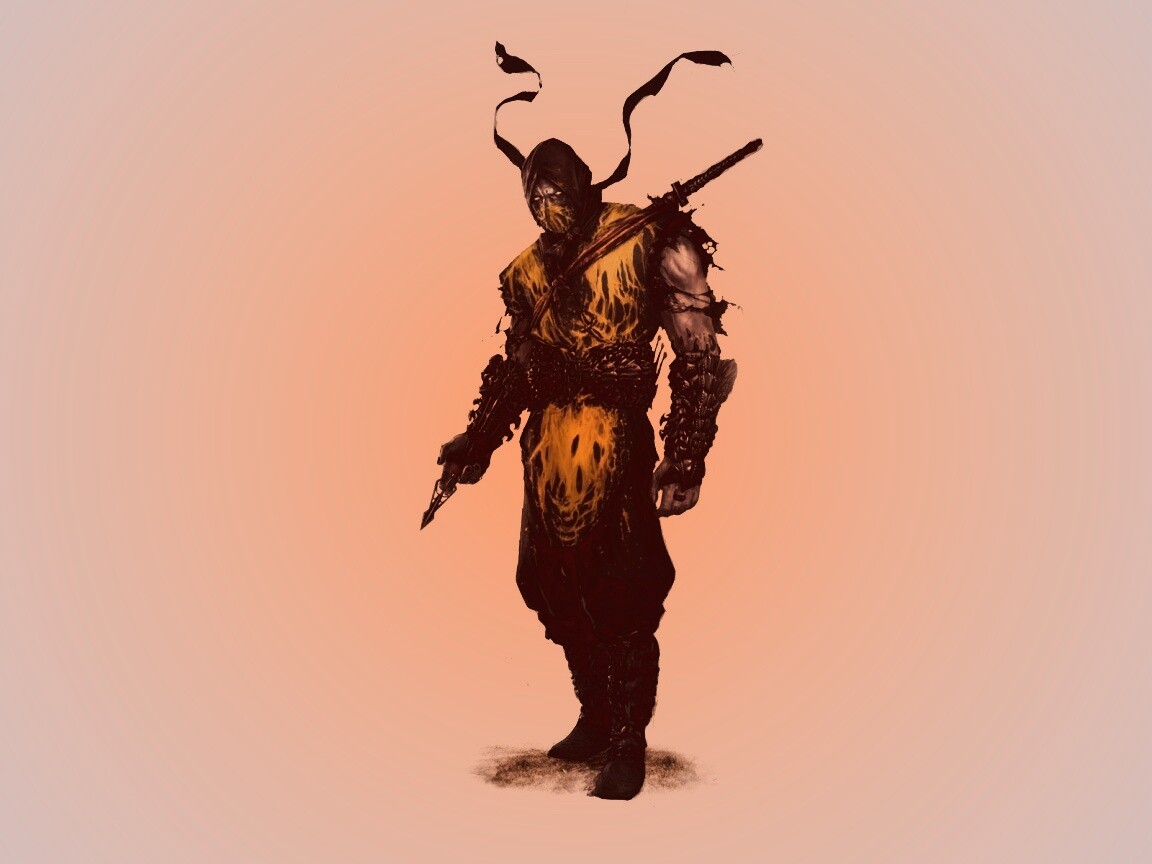 Скорпион из Мортал Комбат обои