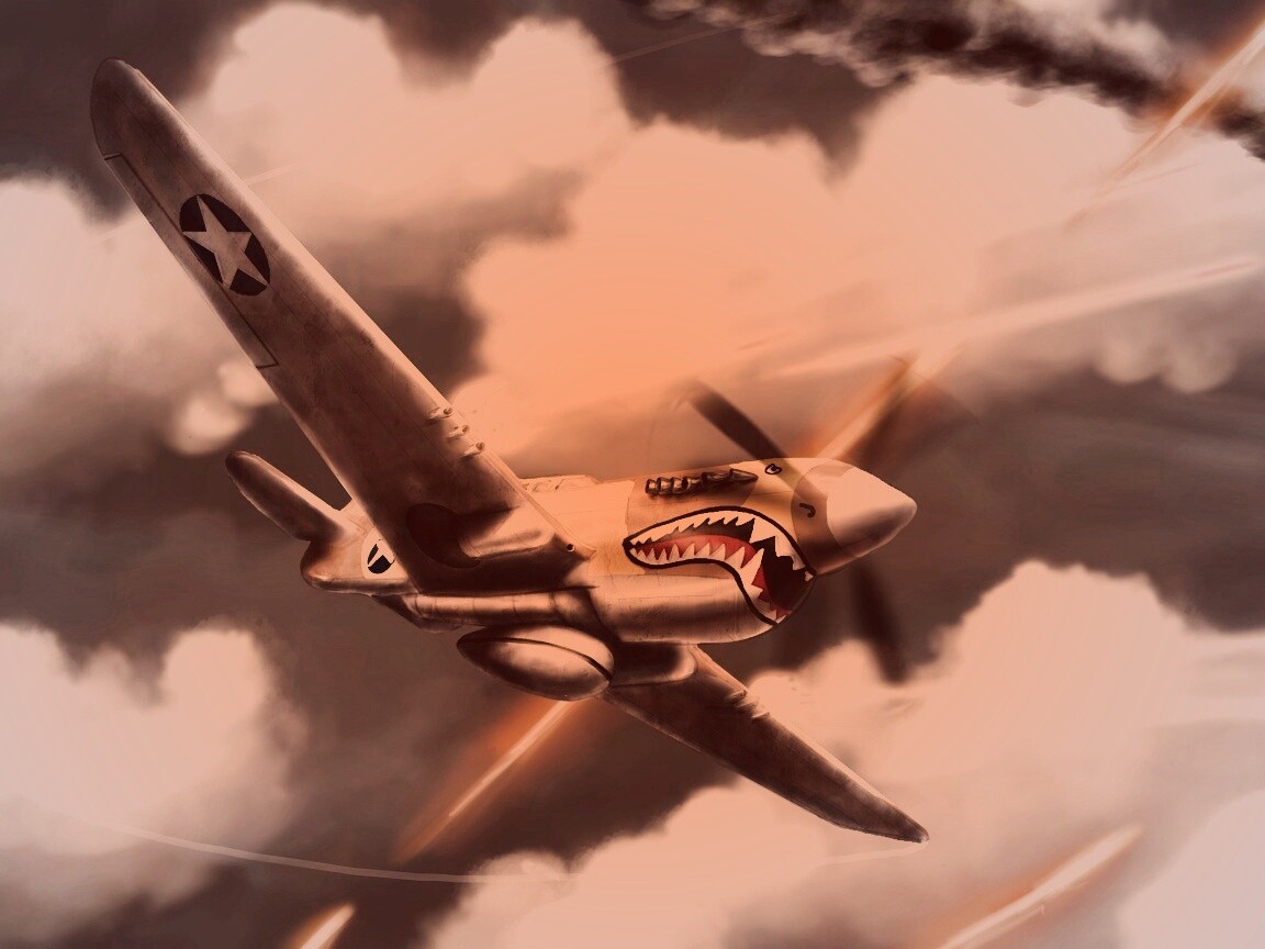 Истребитель акула обои