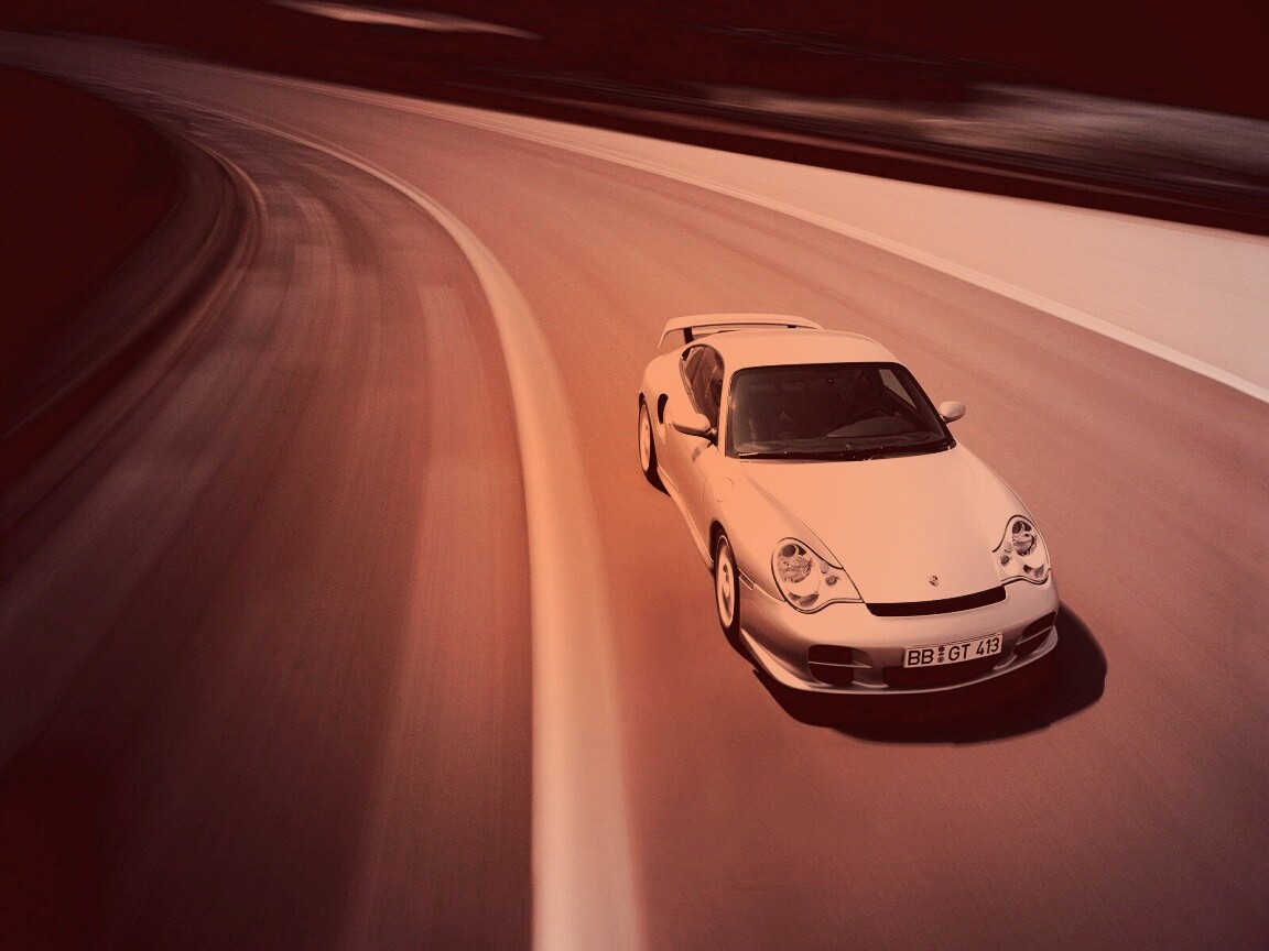 Порше на треке обои