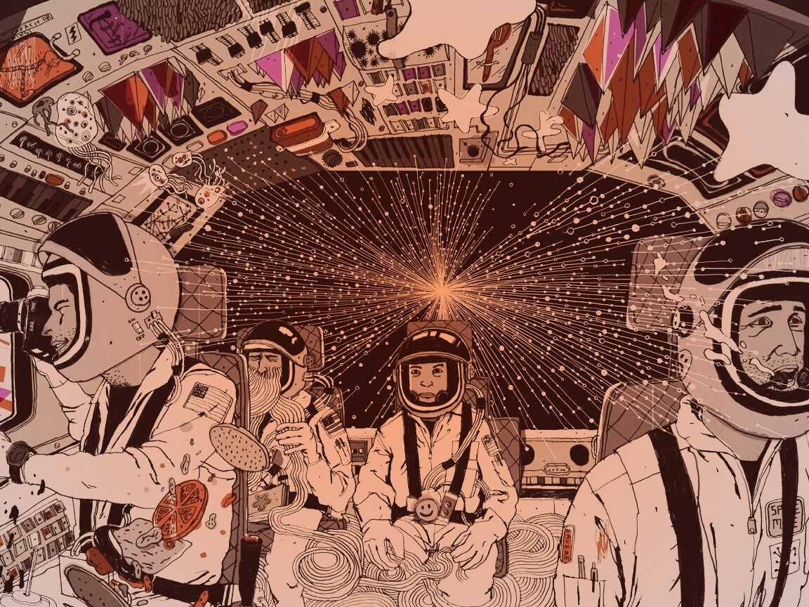 Упоротые космонавты обои