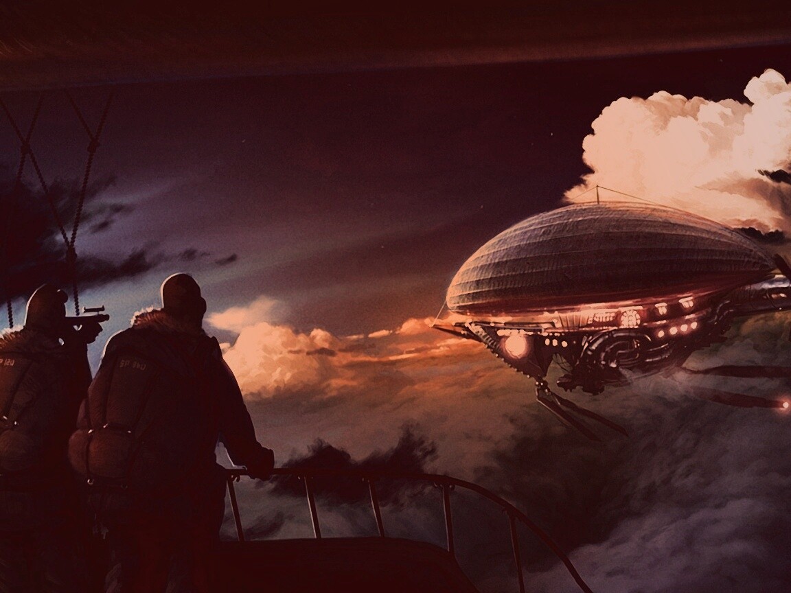 Инопланетный дирижабль обои