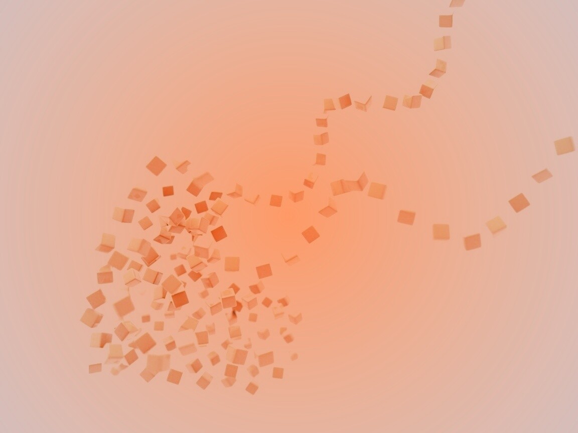 Сердце из кубиков обои