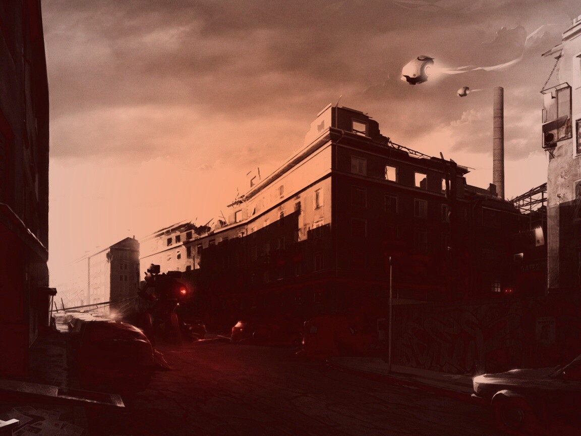 Инопланетяне в трущобах обои