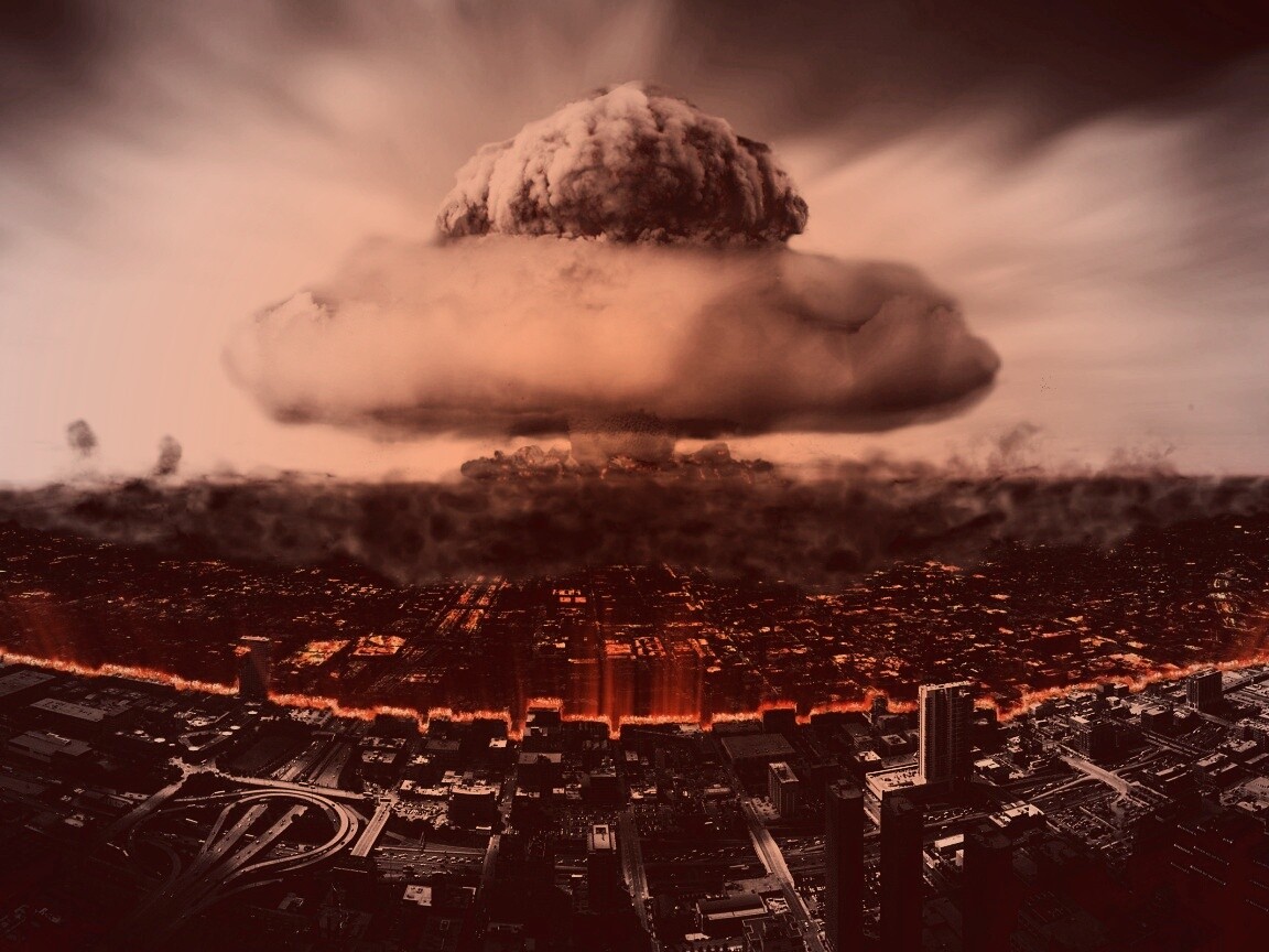 Ядерный взрыв в городе обои