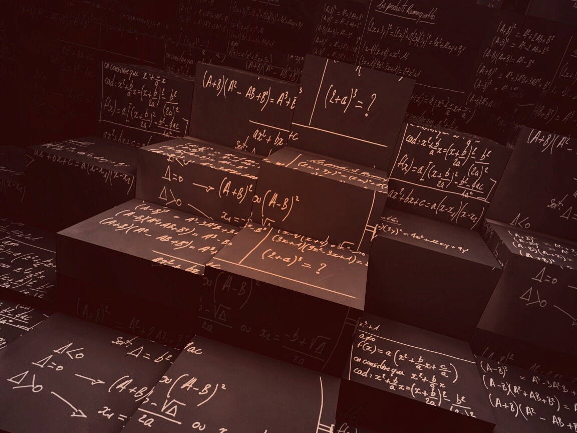 Черные кубы в уравнениях обои