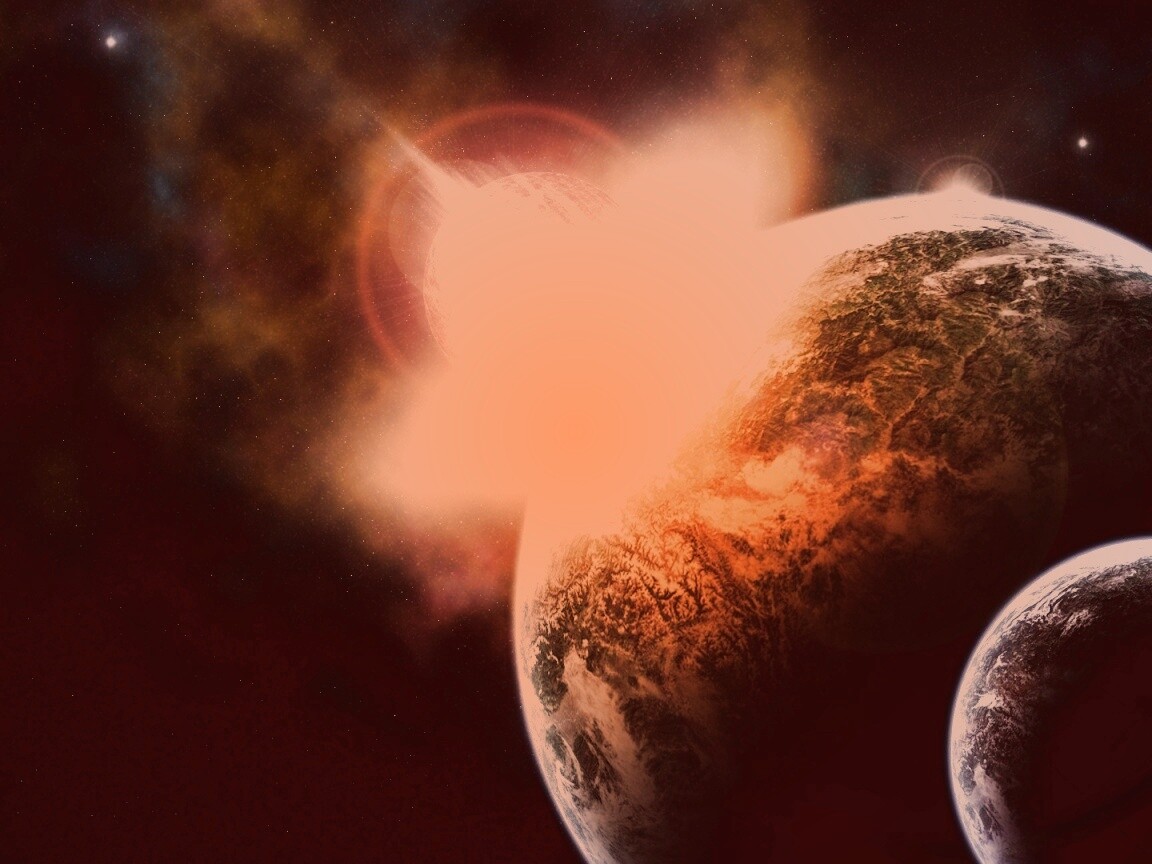 Восход за горизонтом обои