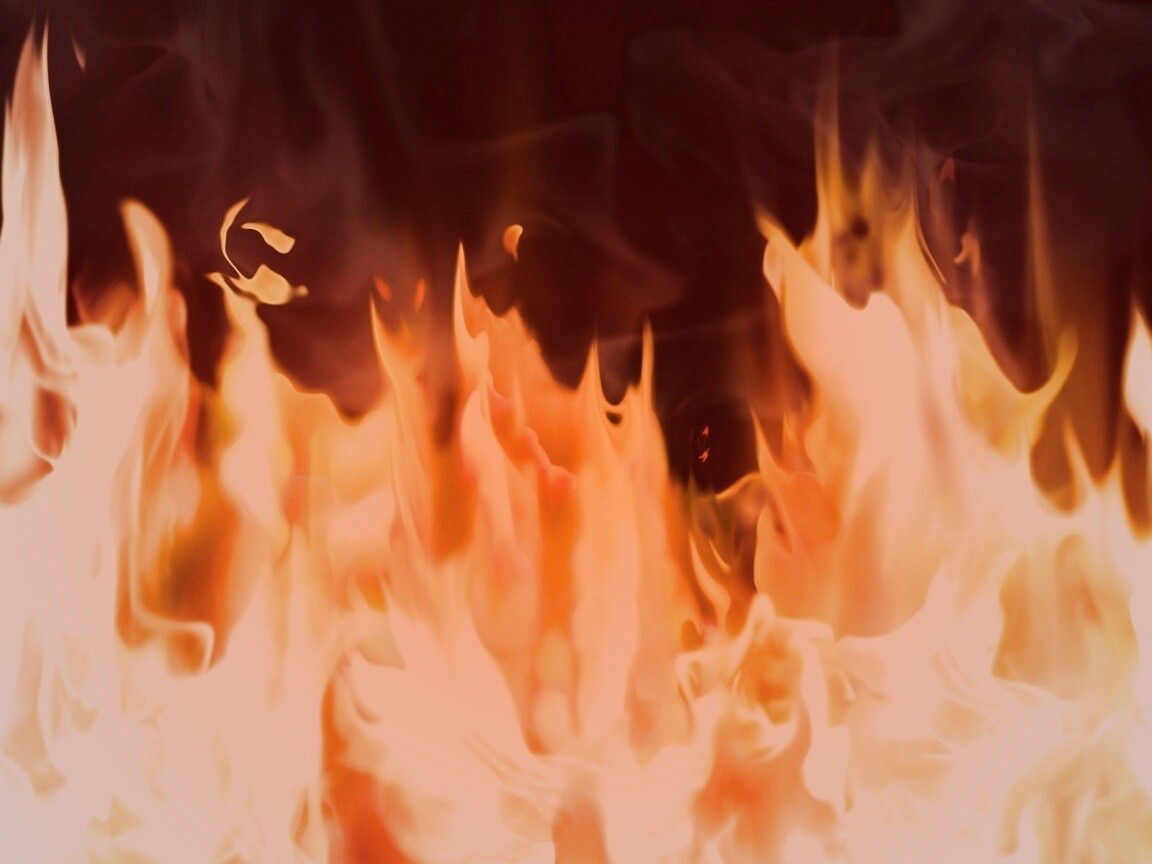 Желтое пламя обои