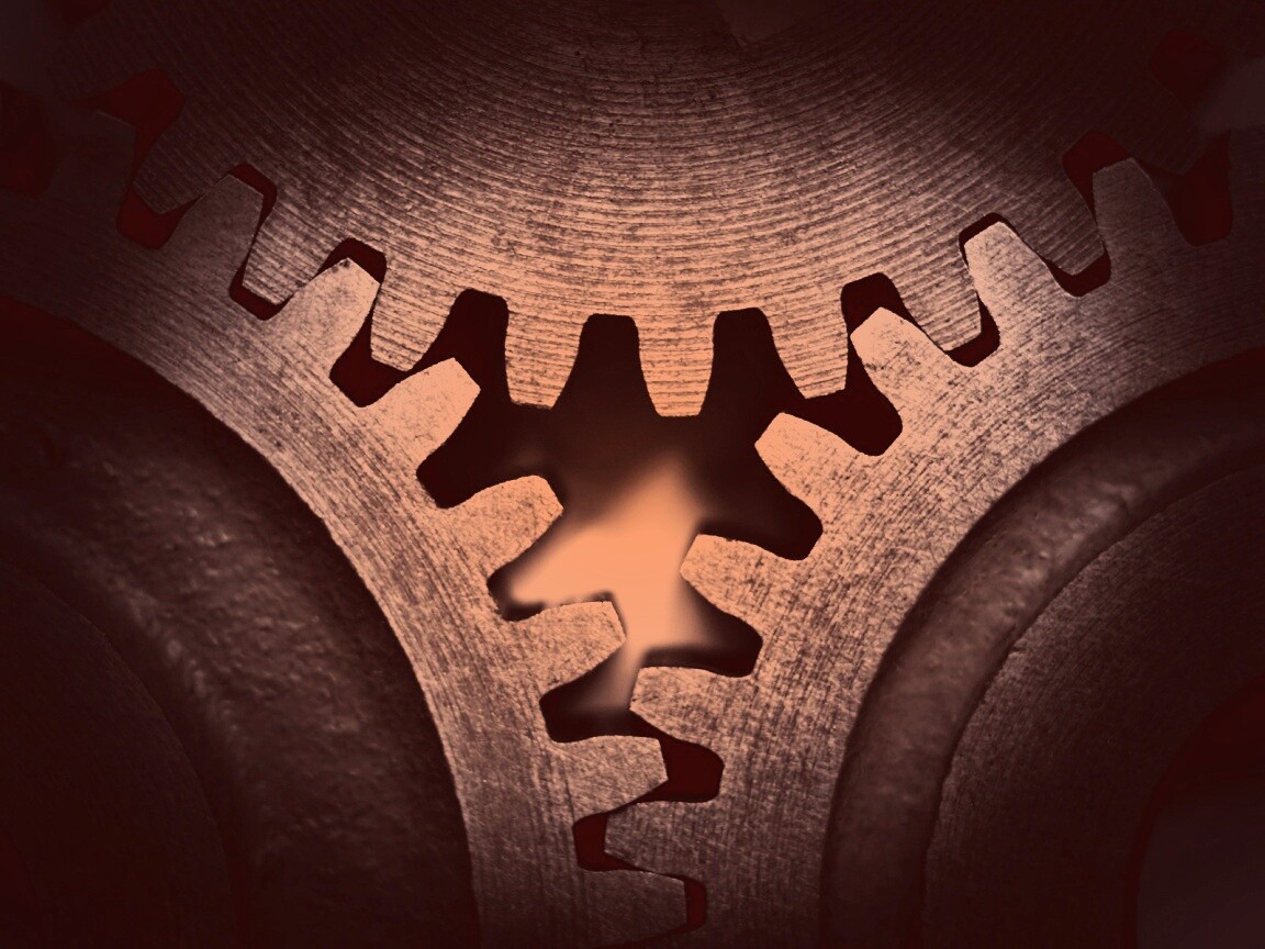 Три сцепленных шестерни обои