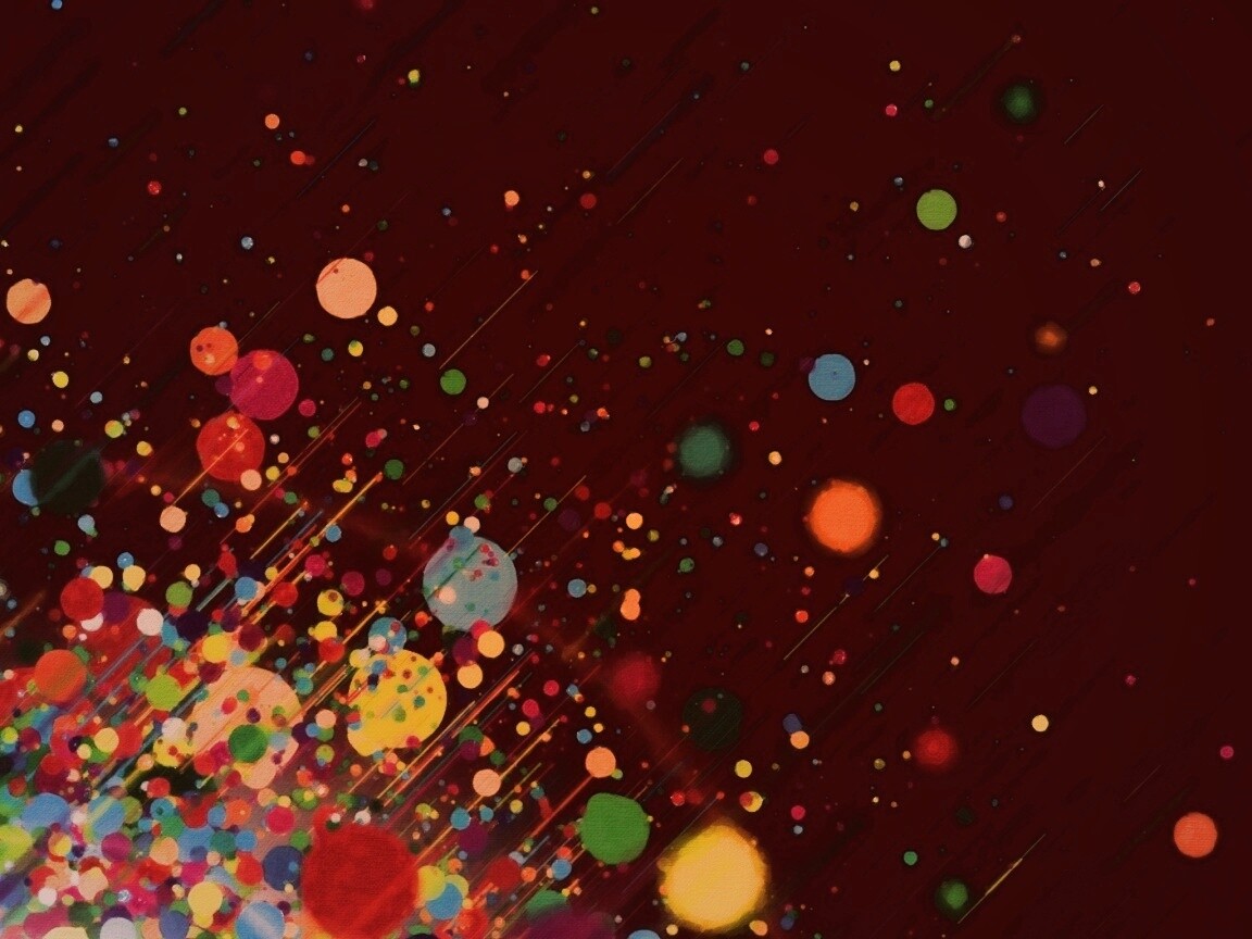 Полёт разноцветных кругов обои