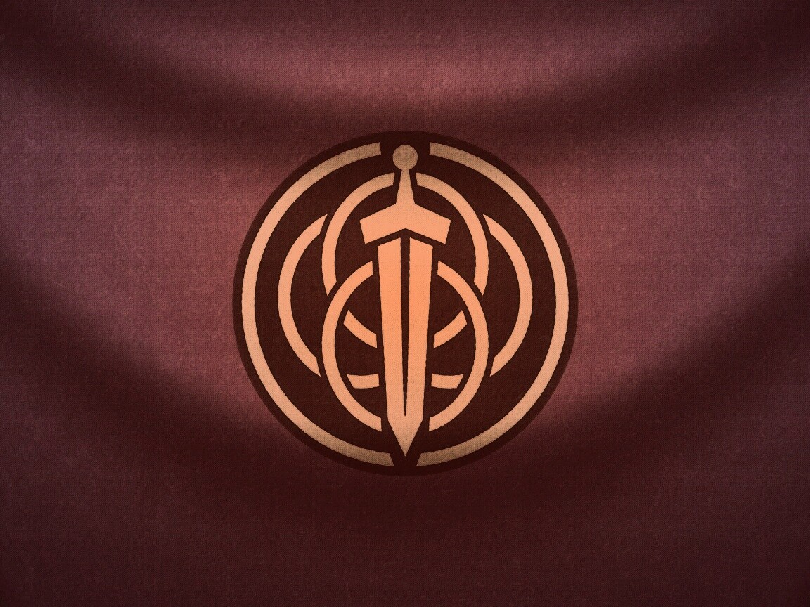 Меч на фоне колец обои