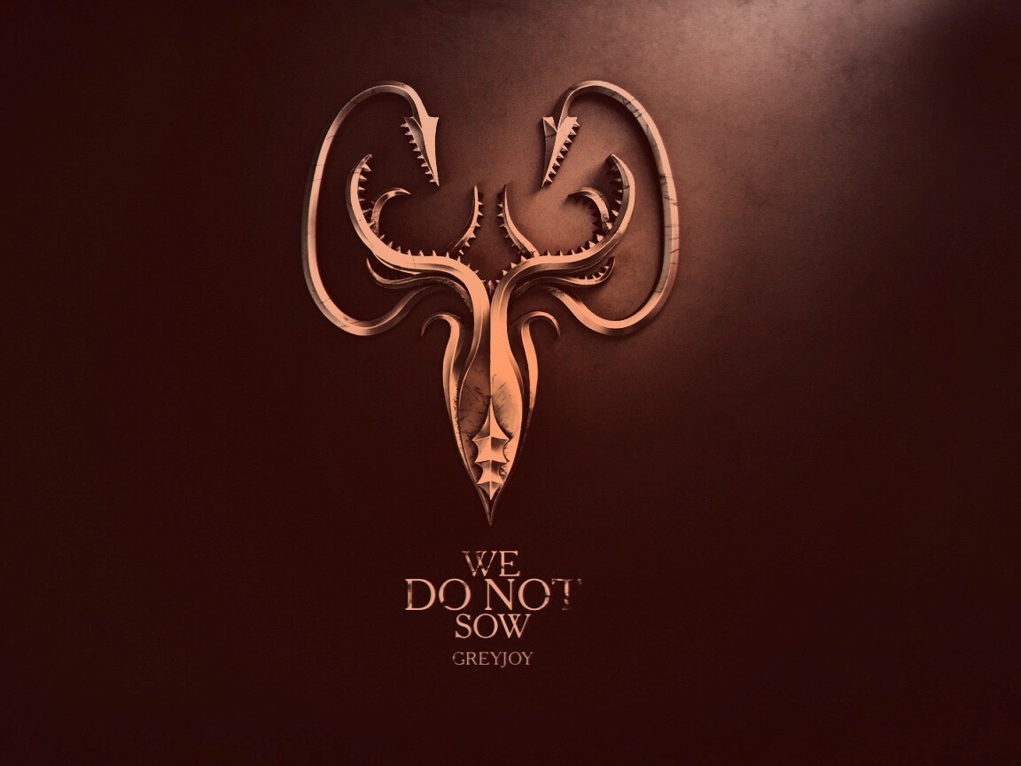 Металлический герб дома Грейджой обои