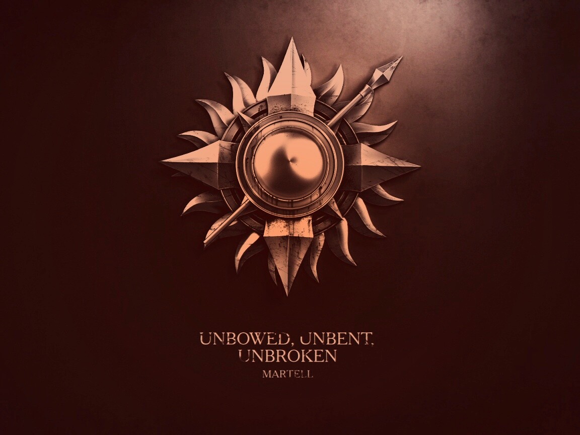 Металлический герб дома Мартелл обои