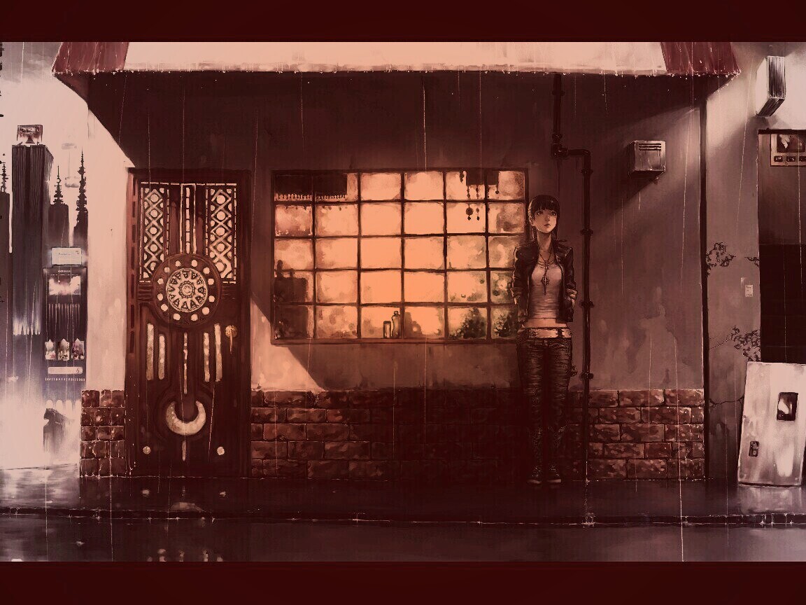 Ожидание под дождем обои