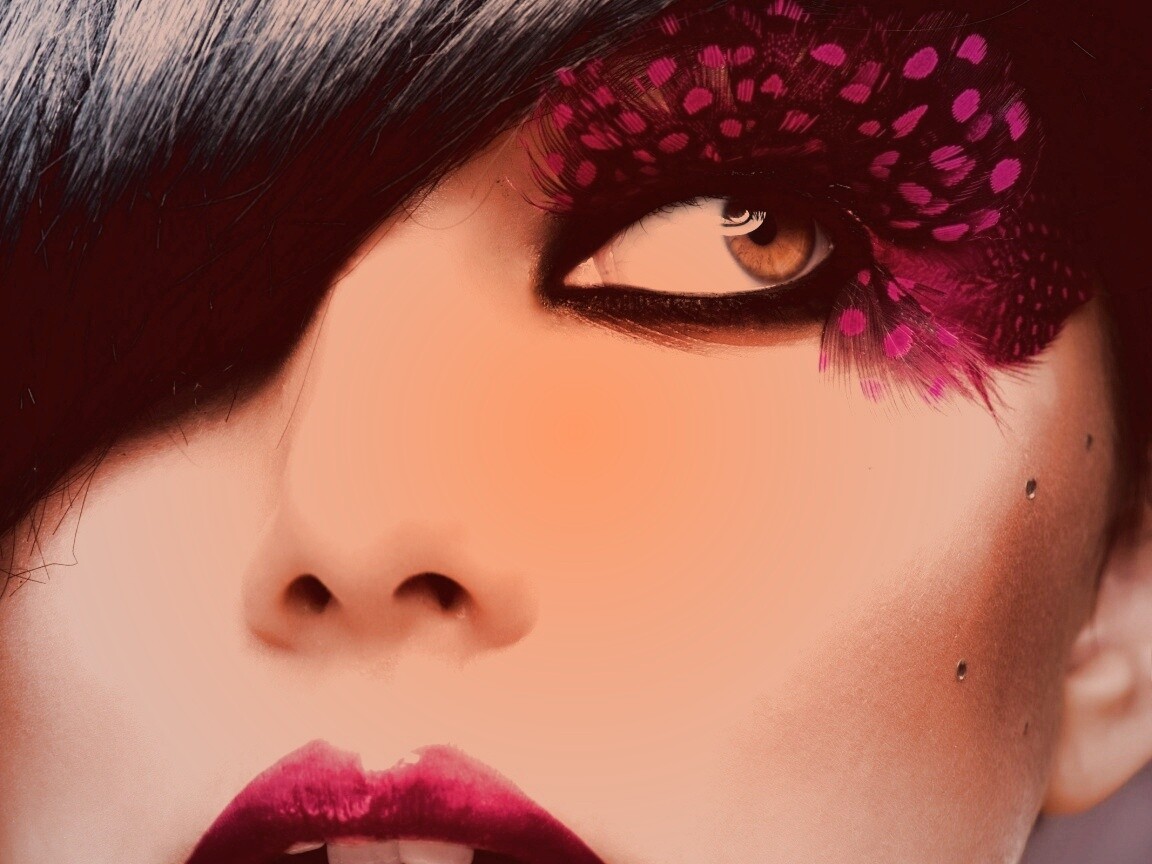 Макияж крупным планом обои