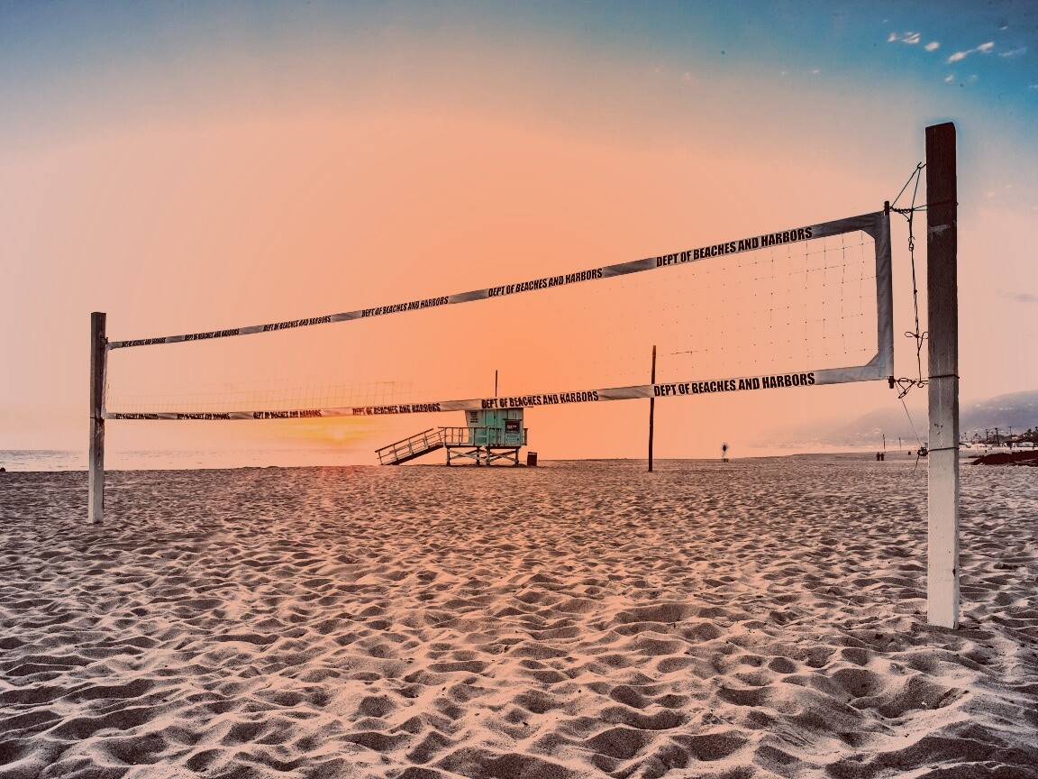 Сетка для волейбола на пляже обои