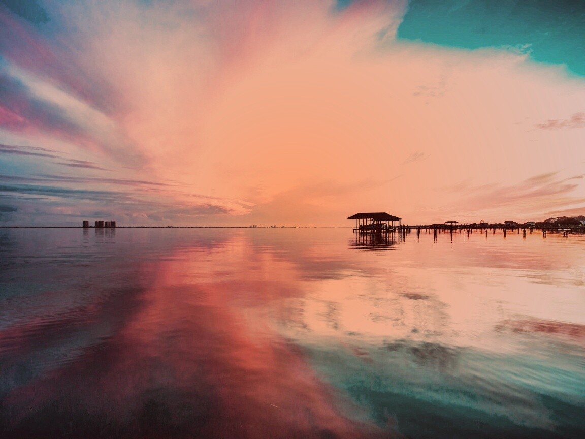 Прекрасный океанский закат обои