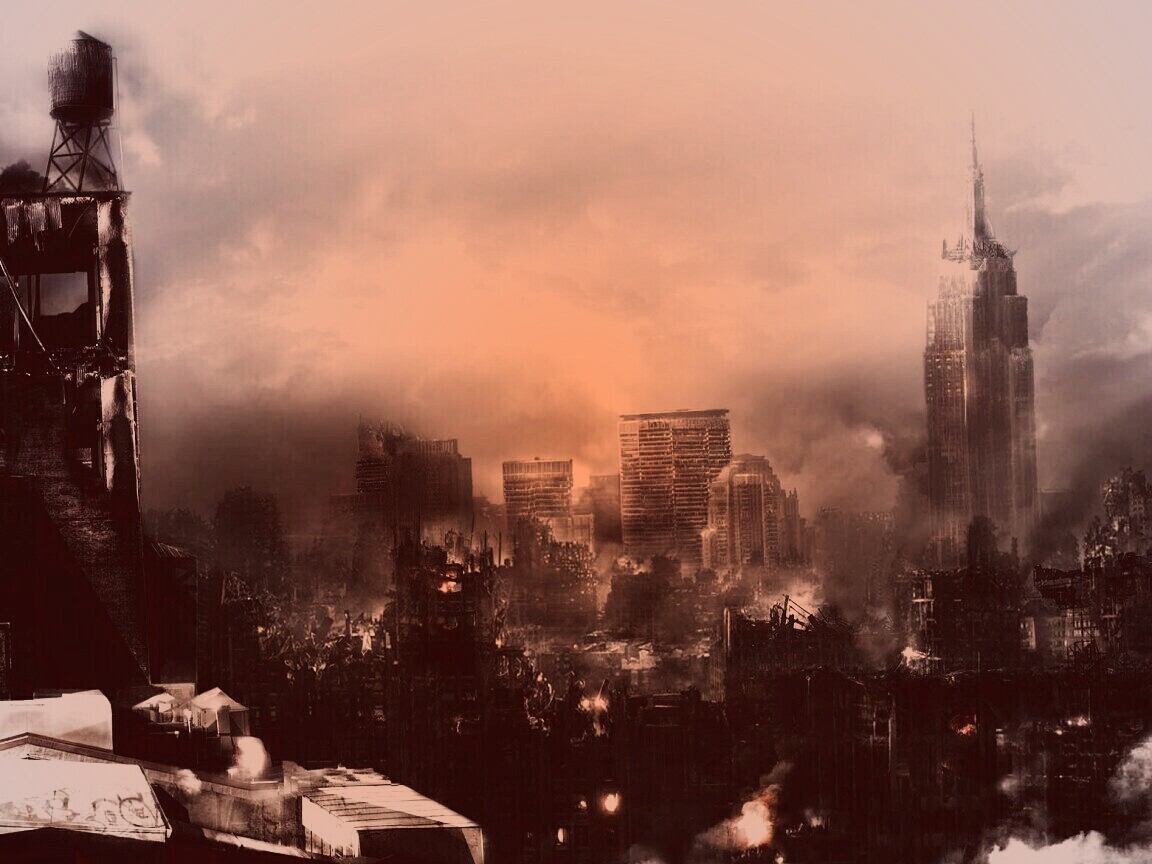 Город после ядерного взрыва обои