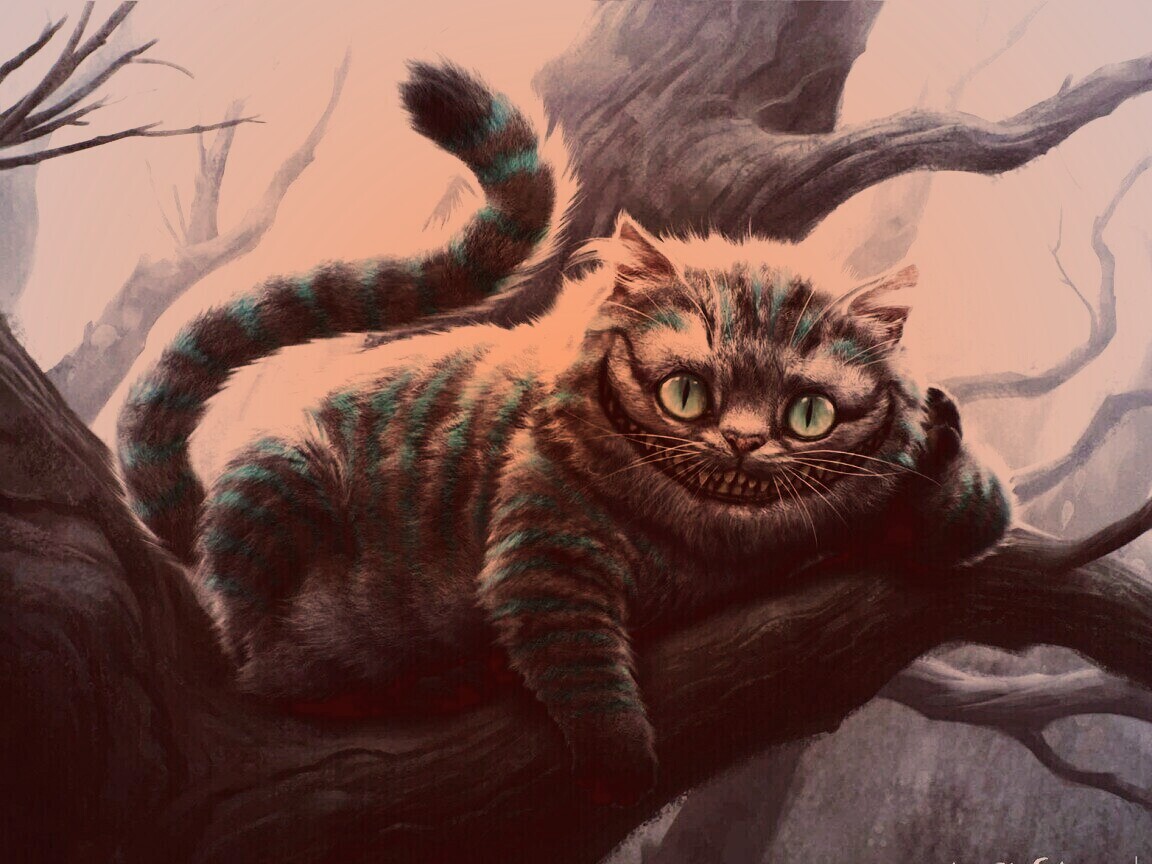 Чеширский кот обои