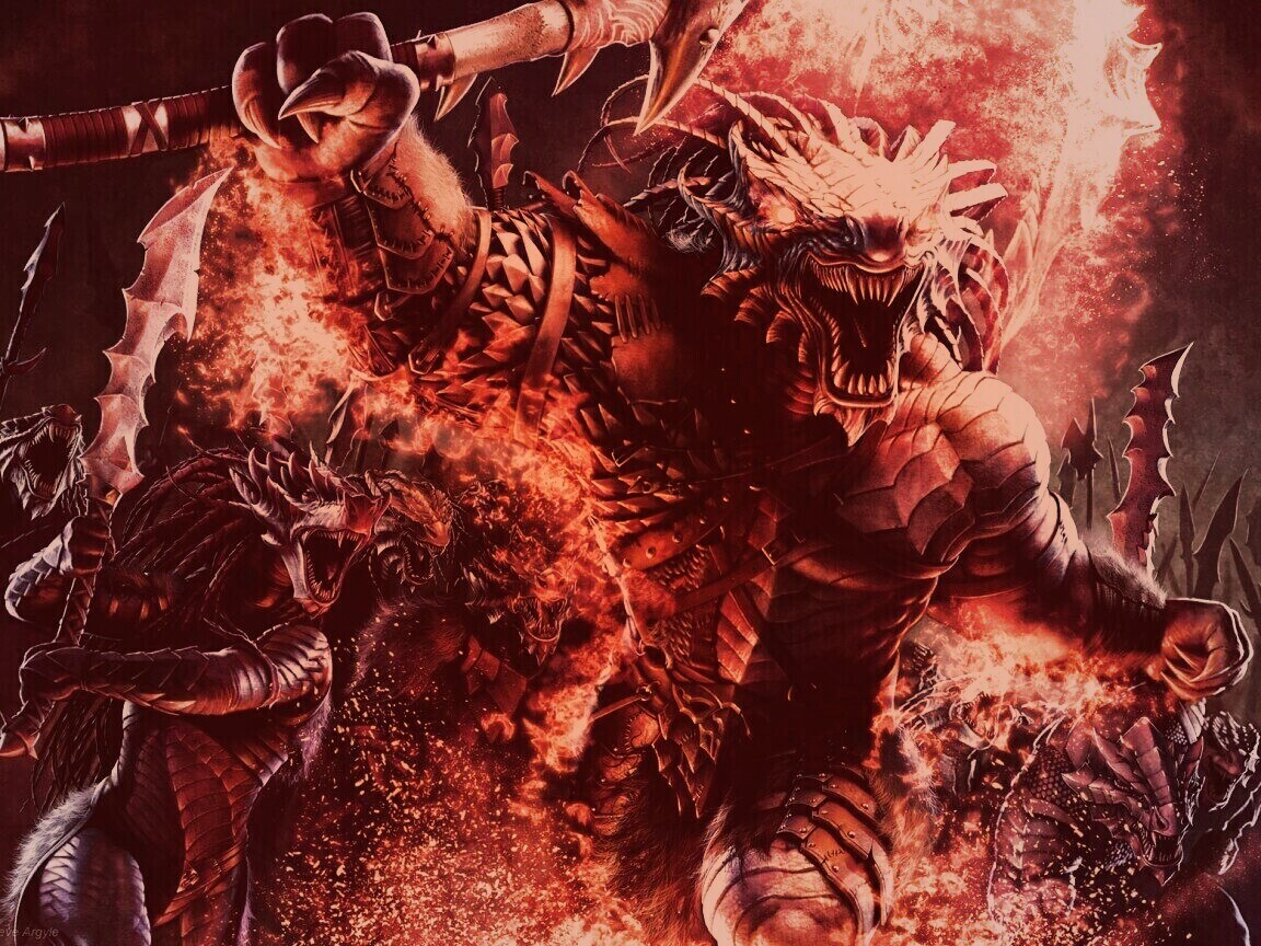 Dragonborn Barbarian обои