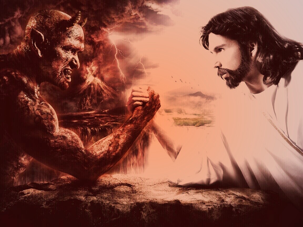 Дьявол против Бога обои