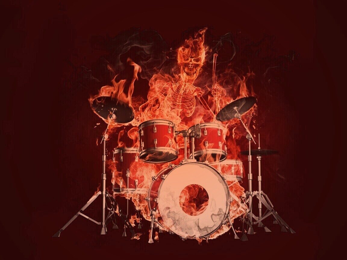 Огненный барабанщик обои