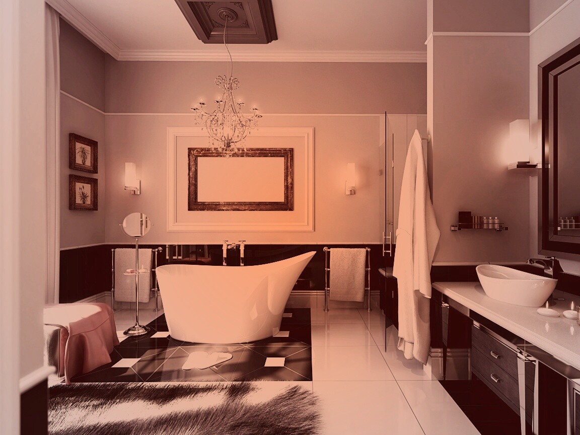 Современная ванна обои