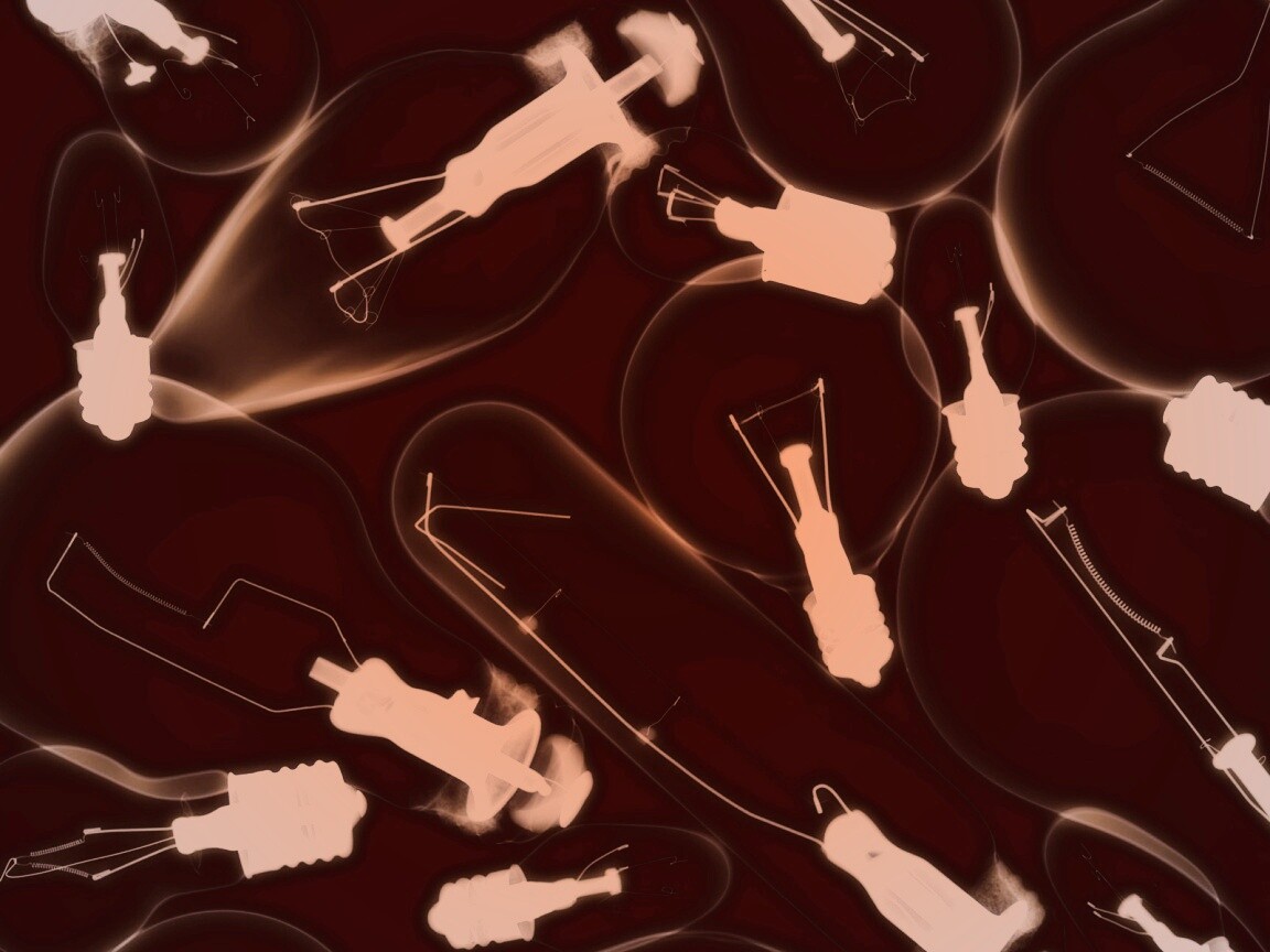 Лампочки под рентгеном обои