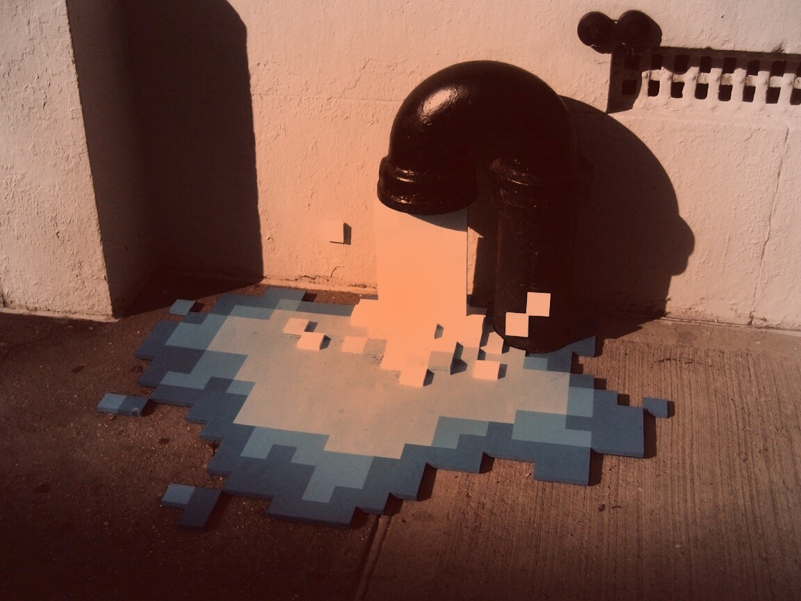 Пиксельный поток обои