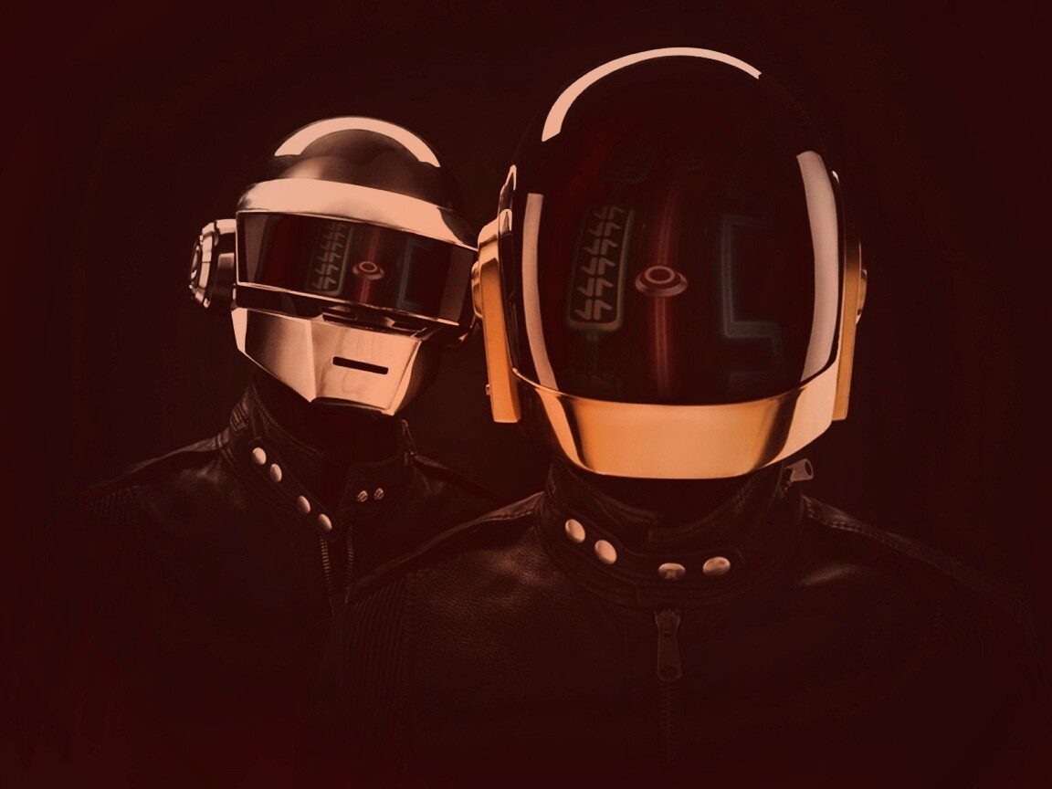 Daft Punk на темном фоне обои