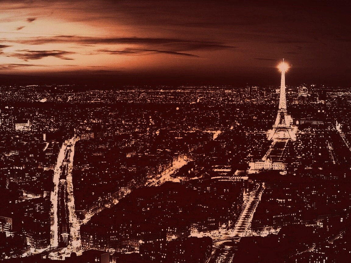 Ночной париж обои