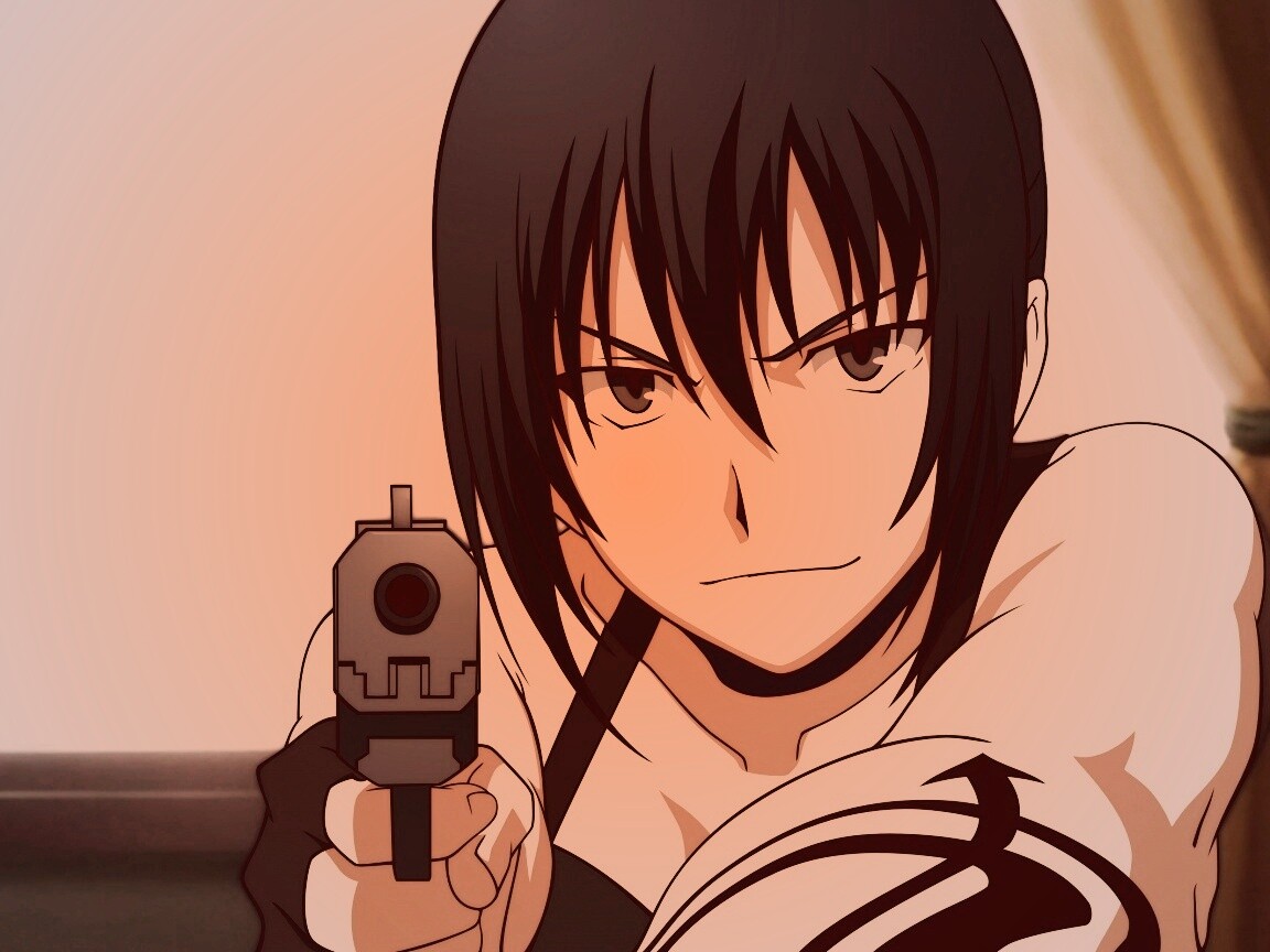 Девушка с пистолетом обои