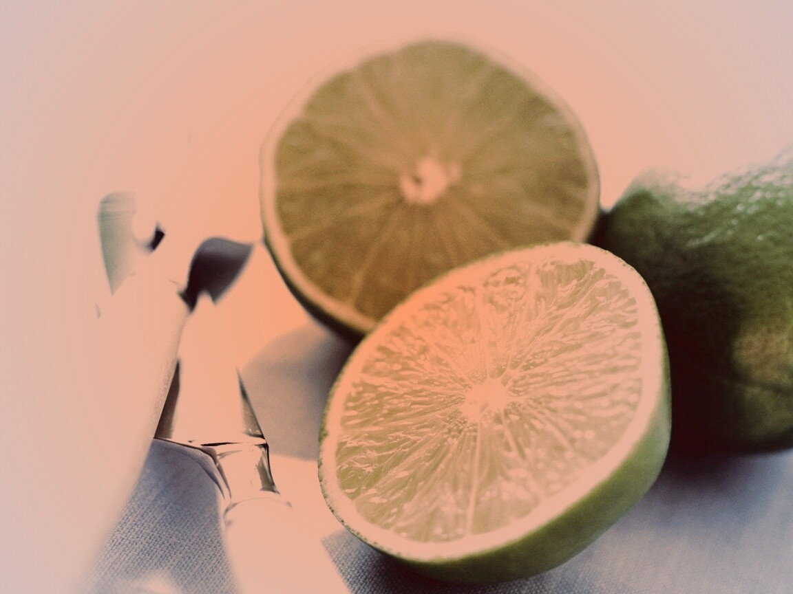 Нож, вилка и лайм обои