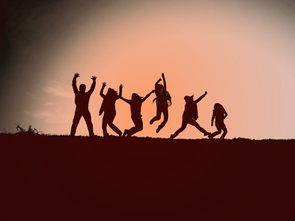 Силуэты людей обои