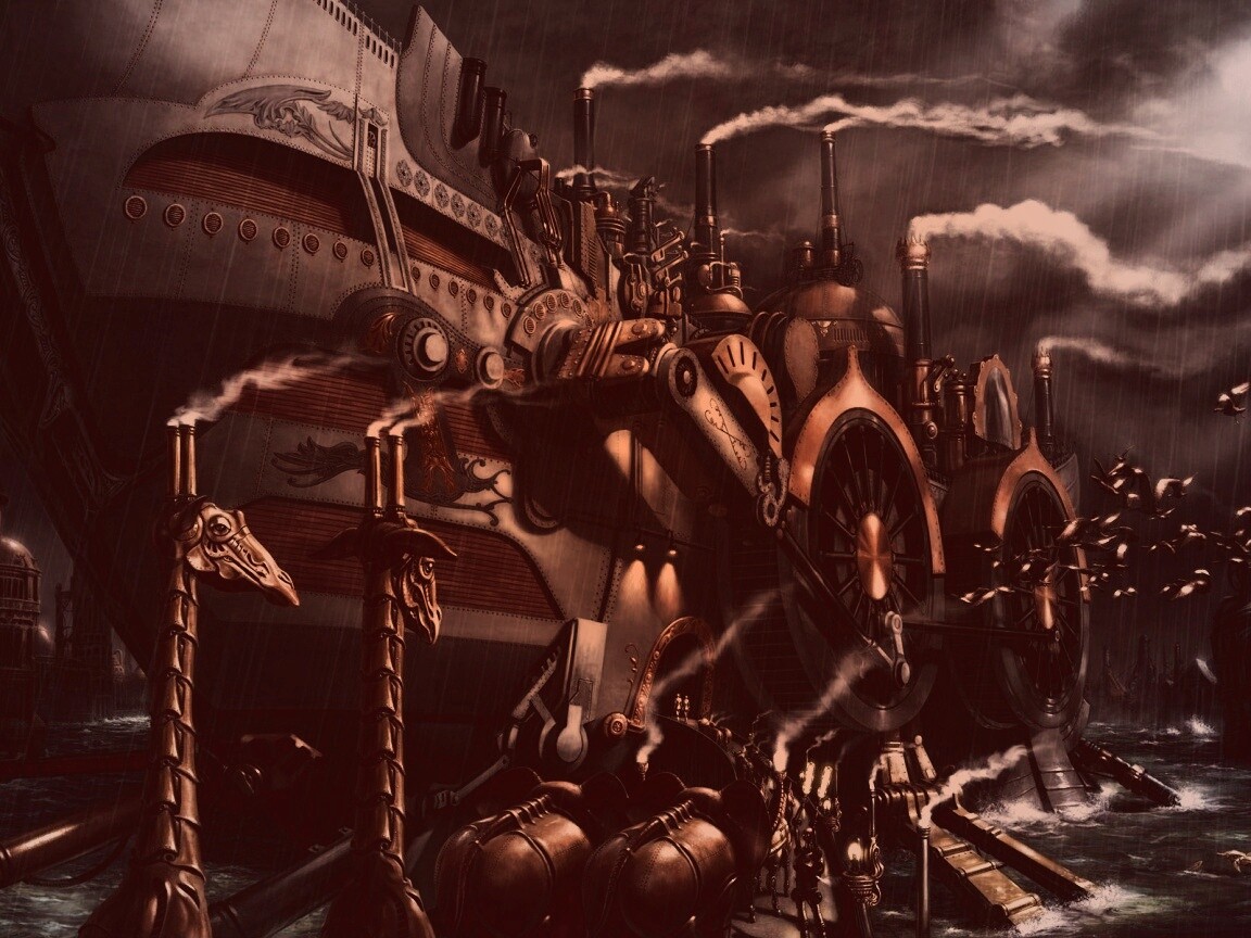 Ноев ковчег в стиле стимпанк обои