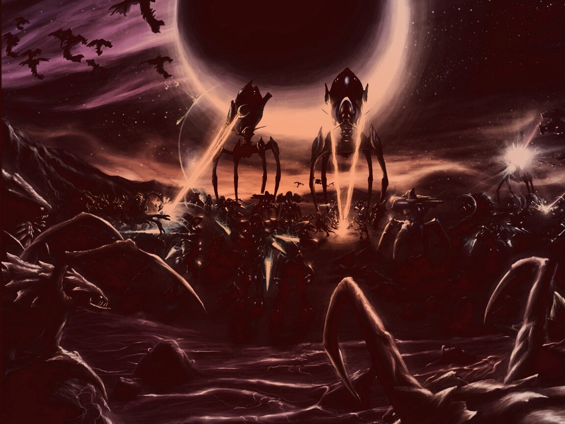 Протосы против зергов обои