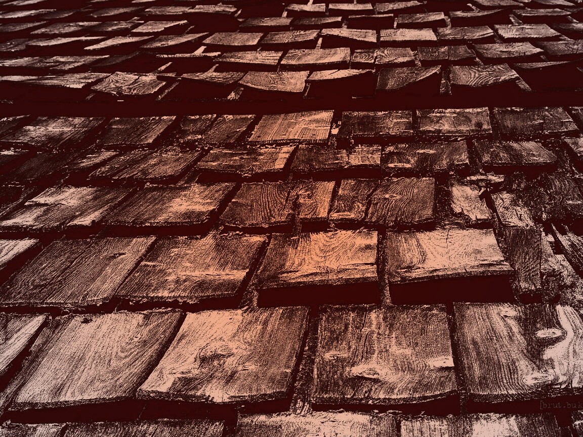 Деревянная крыша обои