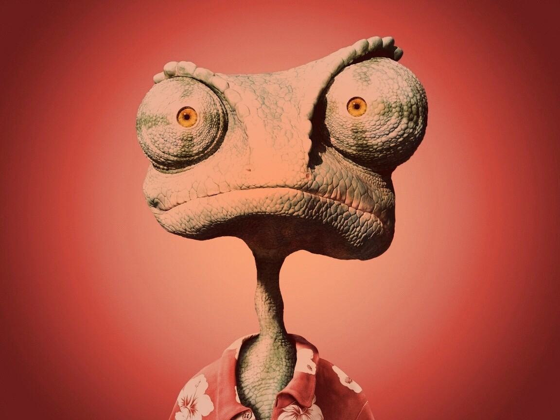 Ранго на красном фоне обои